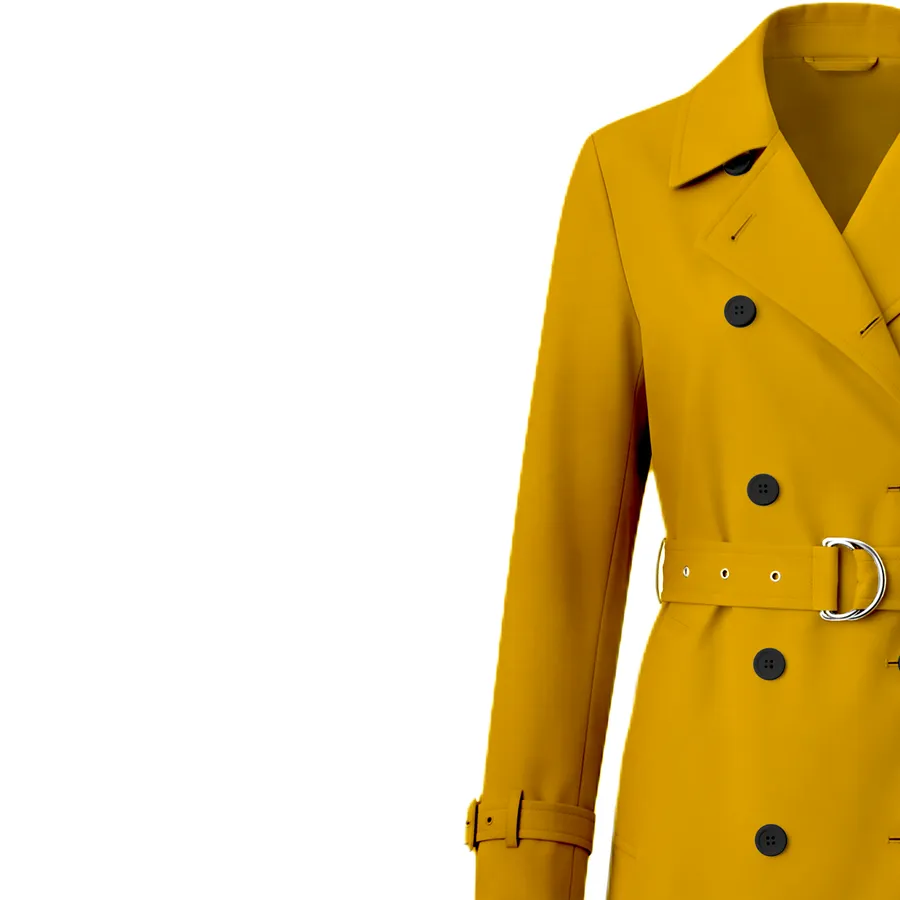 FREE DOUBLE-BREASTED TRENCH COAT MOCKUP — GHOST MANNEQUIN (PSD) mockup preview 2
