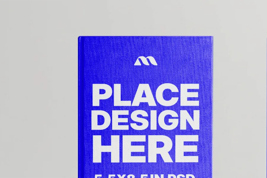 FREE 5.5X8.5 HARDCOVER BOOK MOCKUP — FRONT & SPINE STANDING (PSD) mockup preview 2