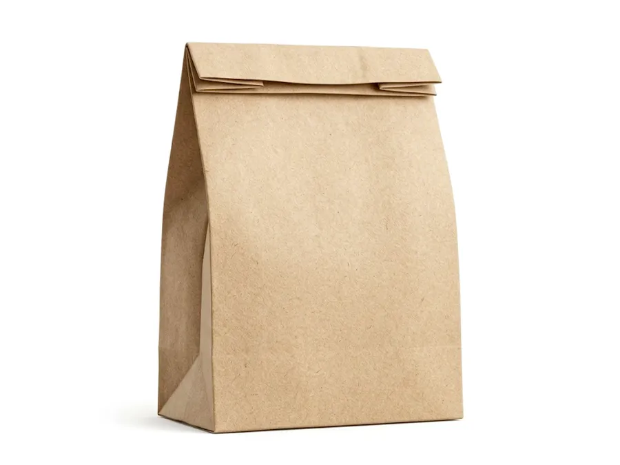 FREE KRAFT PAPER BAG MOCKUP — TAKEAWAY FOOD PACKAGING (PSD) mockup preview 2