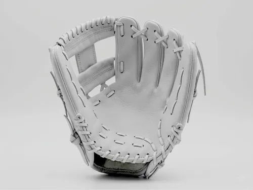 Free Custom Baseball Glove Mockup — Black Leather Yellow Stitch (PSD) alternate mockup preview