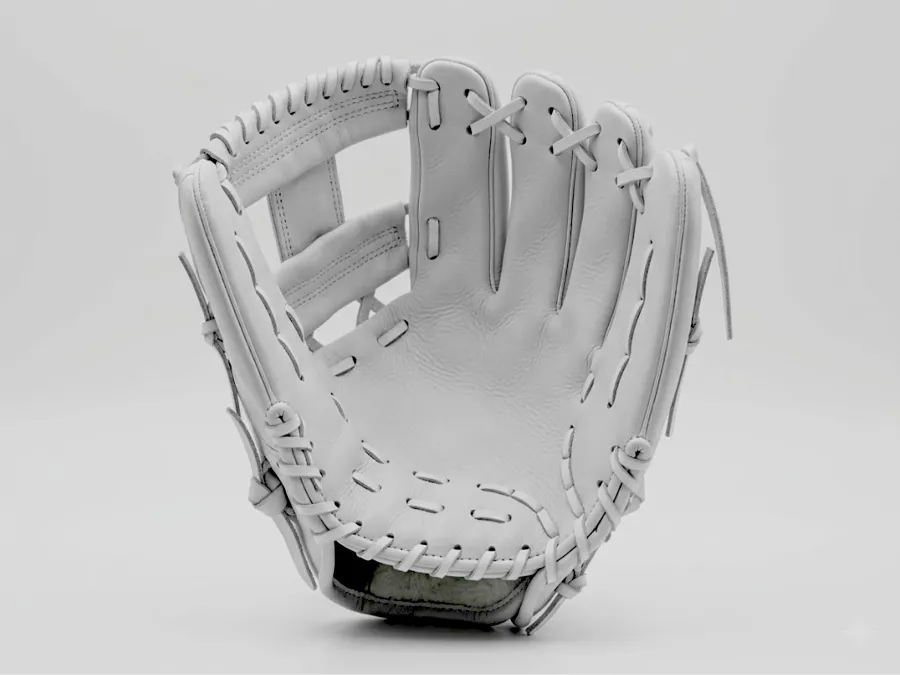 FREE CUSTOM BASEBALL GLOVE MOCKUP — BLACK LEATHER YELLOW STITCH (PSD) mockup preview 2
