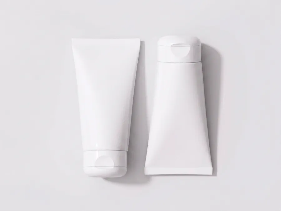 FREE DUAL FACE WASH TUBE MOCKUP — FRONT & FLIPPED VIEW (PSD) mockup preview 2