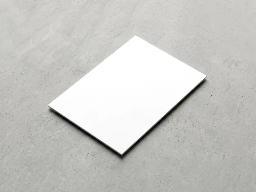 Free A4 Letterhead Stack Mockup On Textured Concrete — Perspective View (PSD) alternate mockup preview