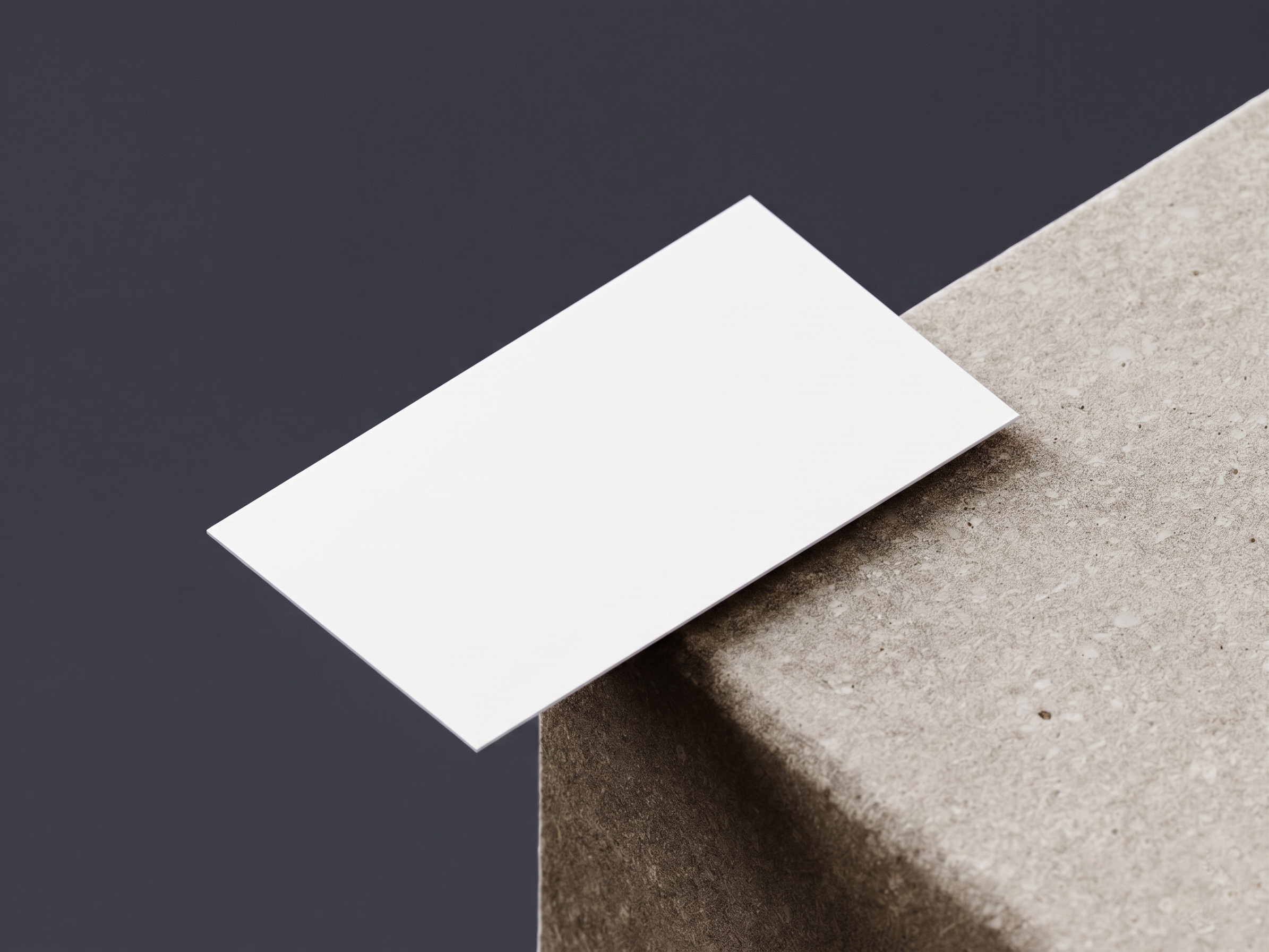 FREE BUSINESS CARD MOCKUP ON CONCRETE EDGE — BOLD COLOR CLOSE UP (PSD) mockup preview 2
