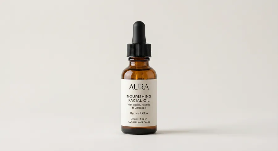 FREE AMBER GLASS DROPPER BOTTLE MOCKUP — FRONT STUDIO VIEW (PSD) mockup preview 2