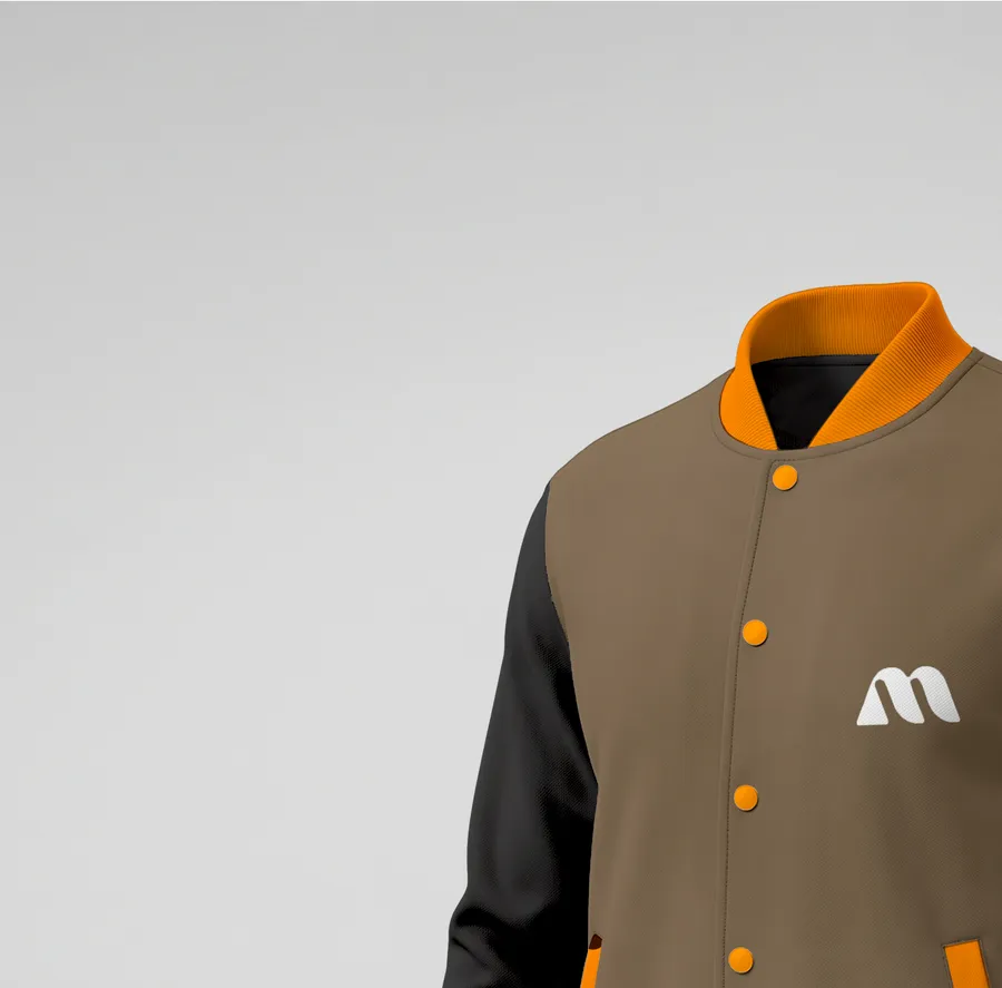 FREE VARSITY JACKET MOCKUP — THREE QUARTER VIEW STUDIO (PSD) mockup preview 2